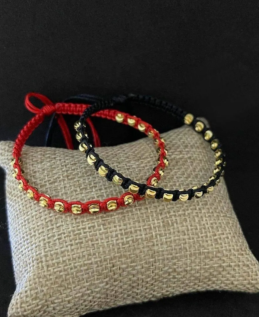 Par balín italiano 4mm tejido macramé 