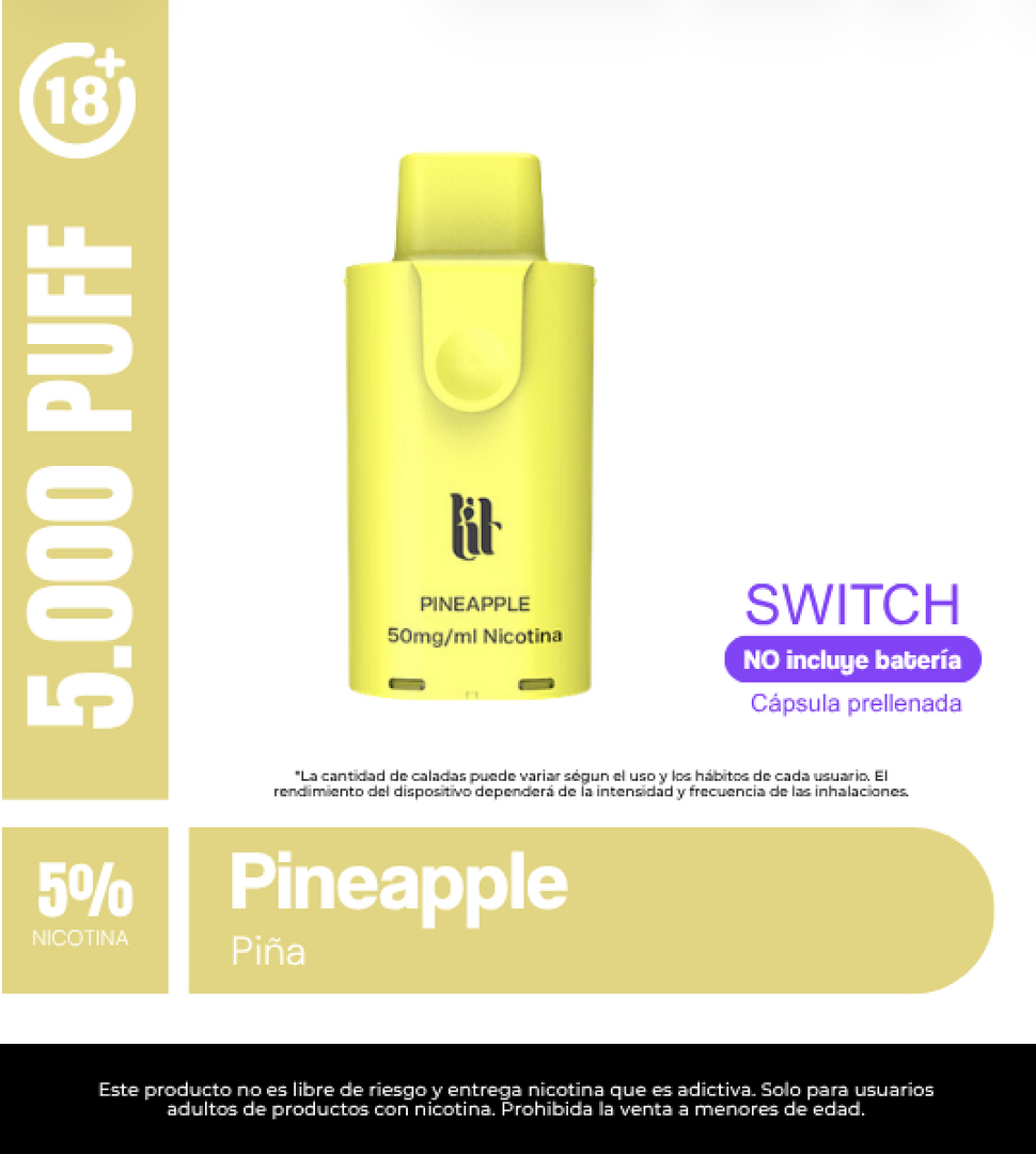 Lit Pod Switch Pineapple Ice 5% Nic 5.000 Puffs