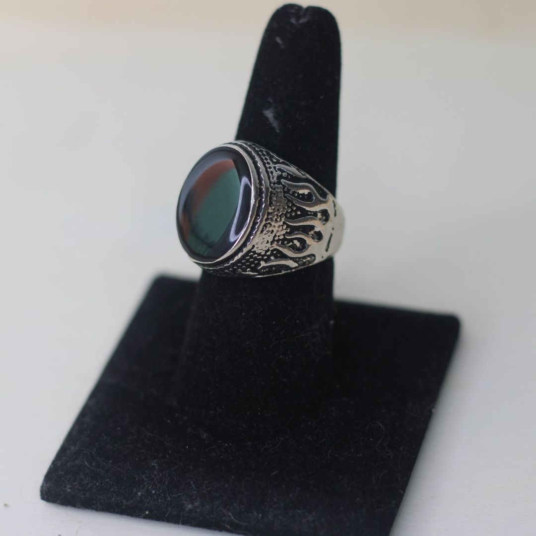 ANILLO NEGRO FLAMA