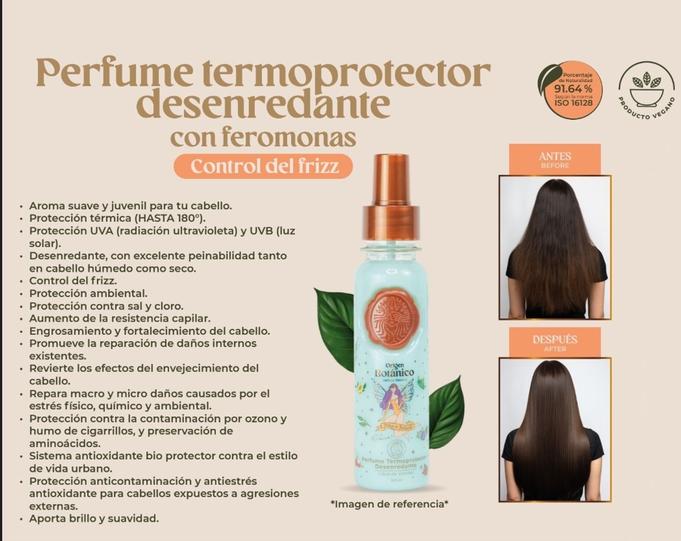 Perfume Termoprotector desenredante ritual origen botanico 