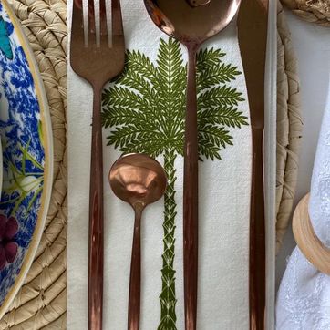 CUBIERTOS ORO ROSA  - imagen 1