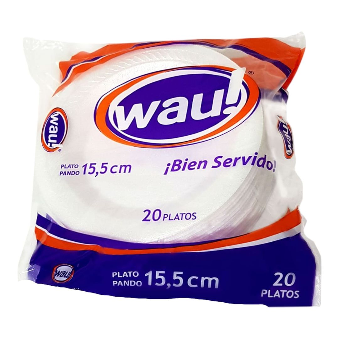   PLATO PANDO 15.5 CM ESPUMADO BLANCO WAU 