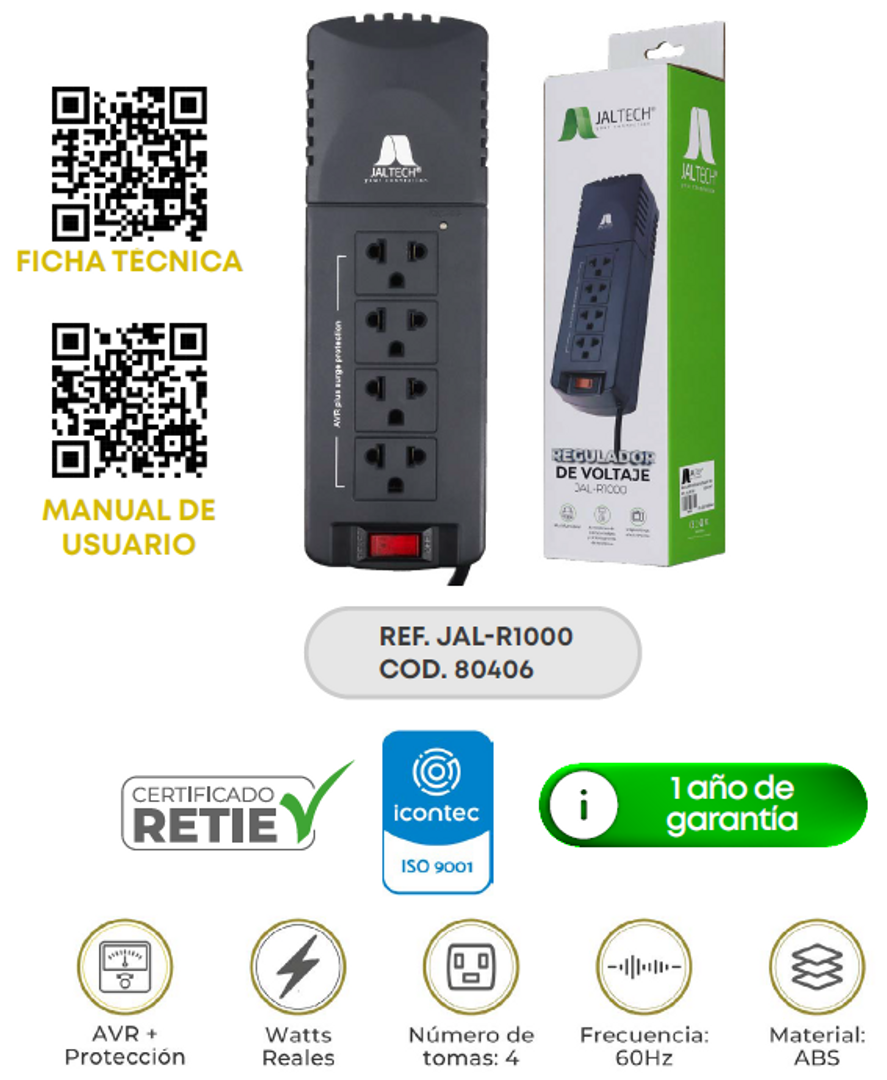 REGULADOR DE VOLTAJE JAL-R1000