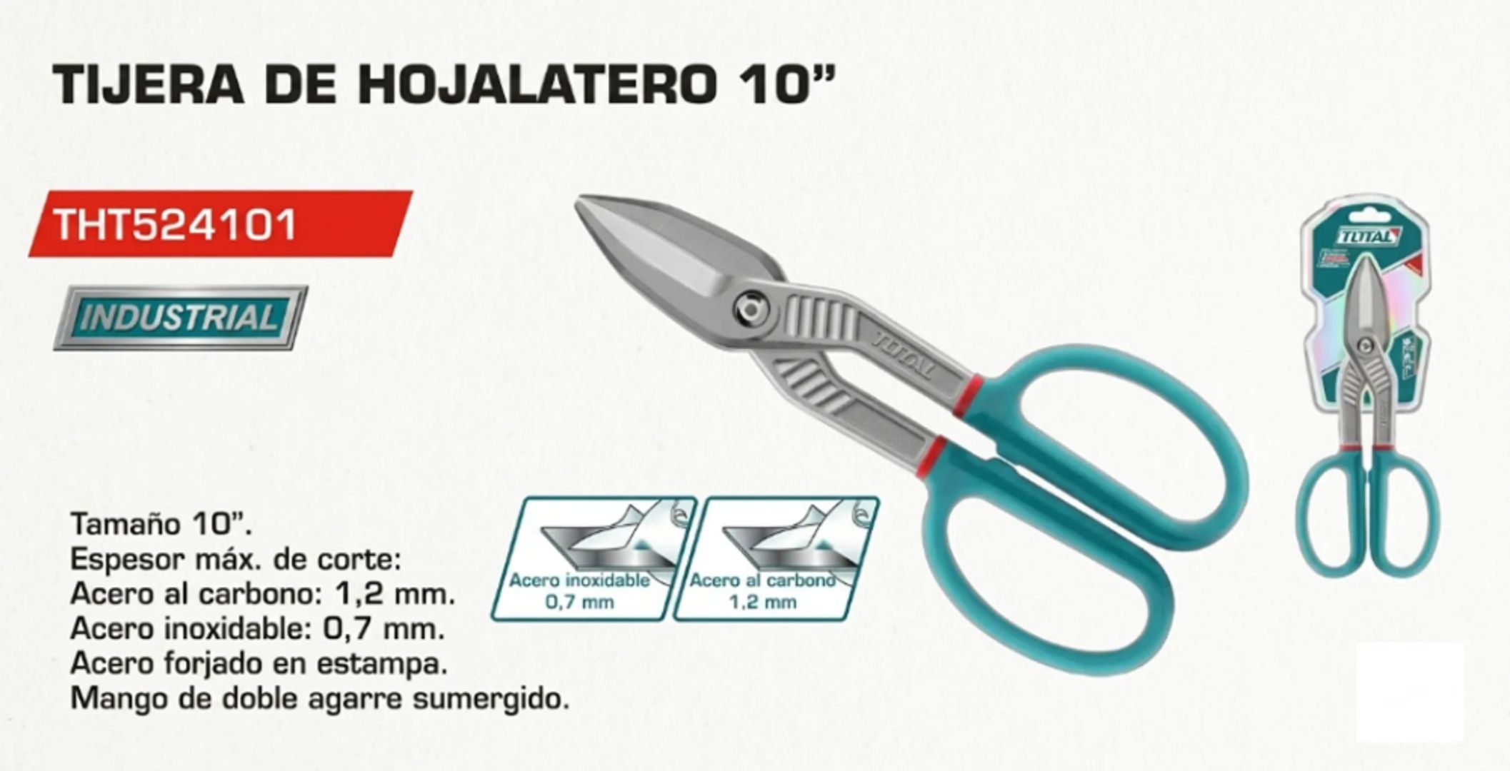 TIJERA DE HOJALATERO 10"