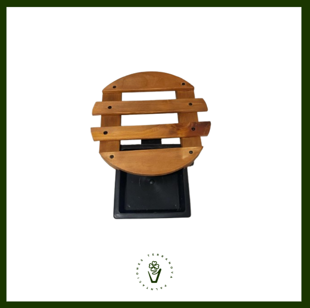 SOPORTE DE MADERA REDONDO