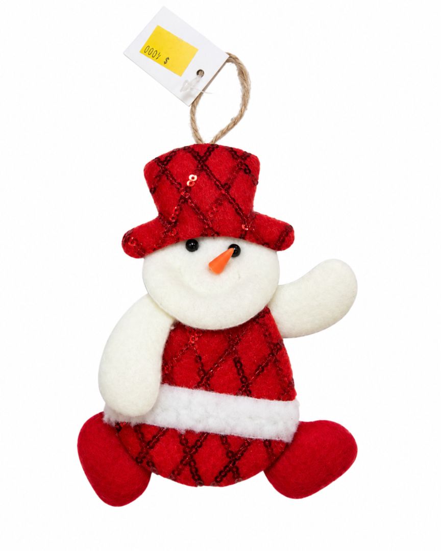 HOMBRE DE NIEVE ROJO COLGANTE