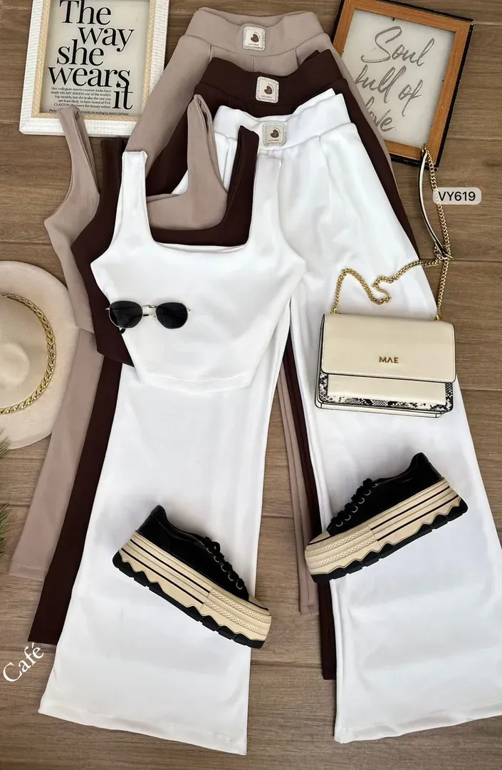 Conjunto tela rib + pantalón 