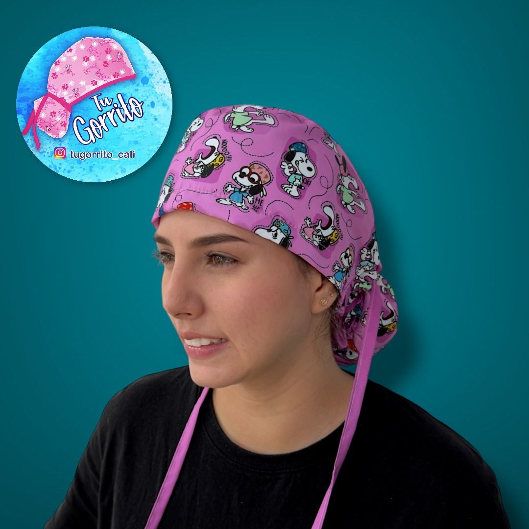 Snoopy gorritos fondo rosa 