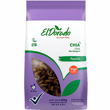Imagen del producto PASTA CHIA FUSILLI X 250 GR
