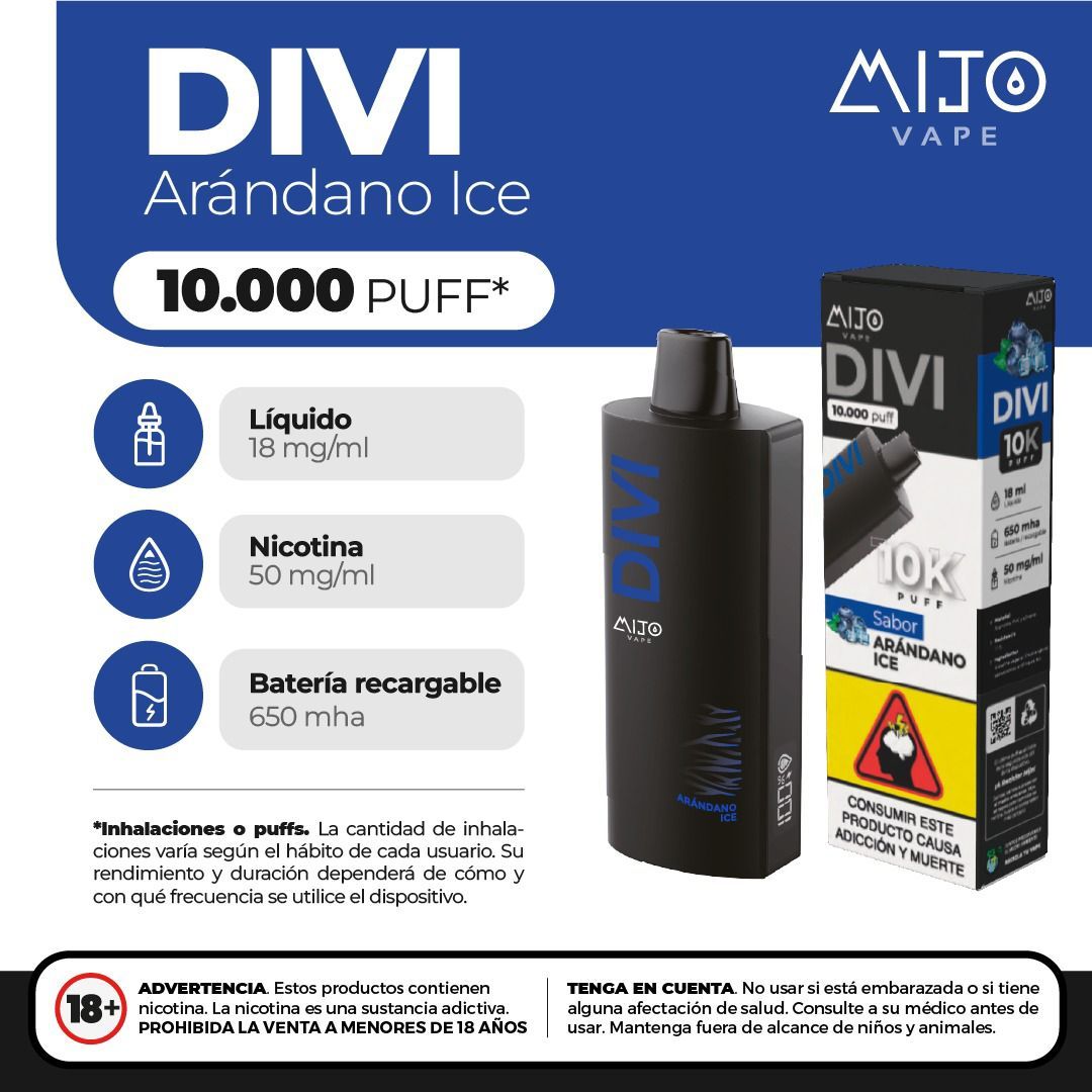 Mijo Divi Arandano Ice 10.000 puffs