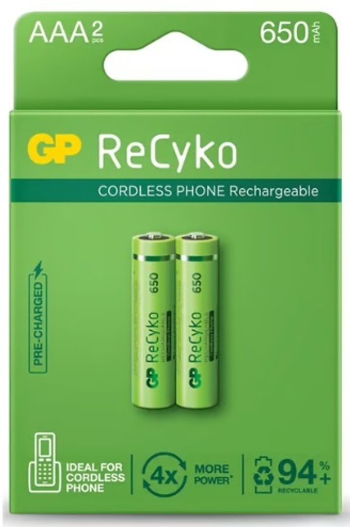 Pilas AAA Recargables GP 650mAh