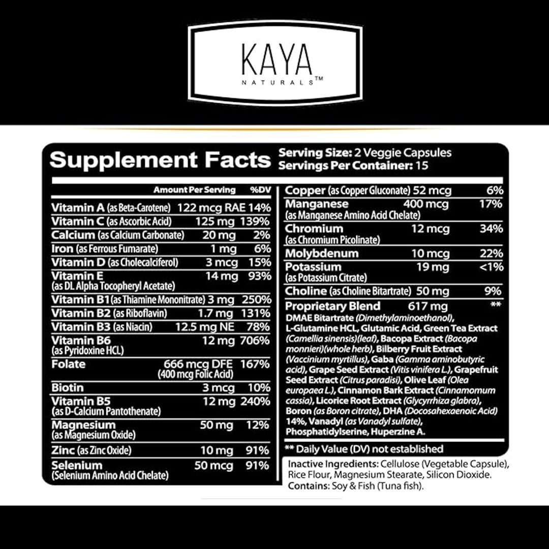 Neuro Cerebro para memoria y enfoque 30cap Kaya Naturals