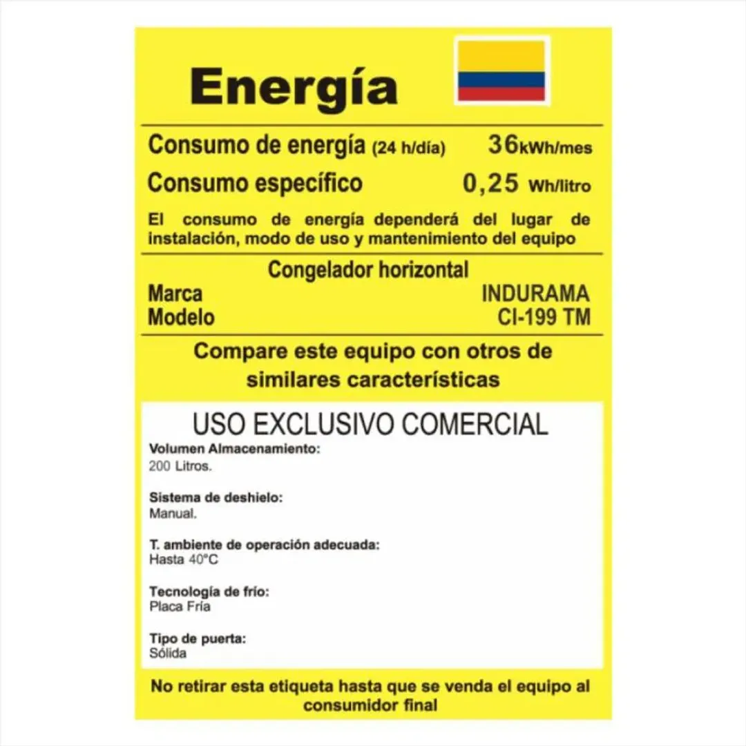 CONGELADOR HORIZONTAL 200 LITROS