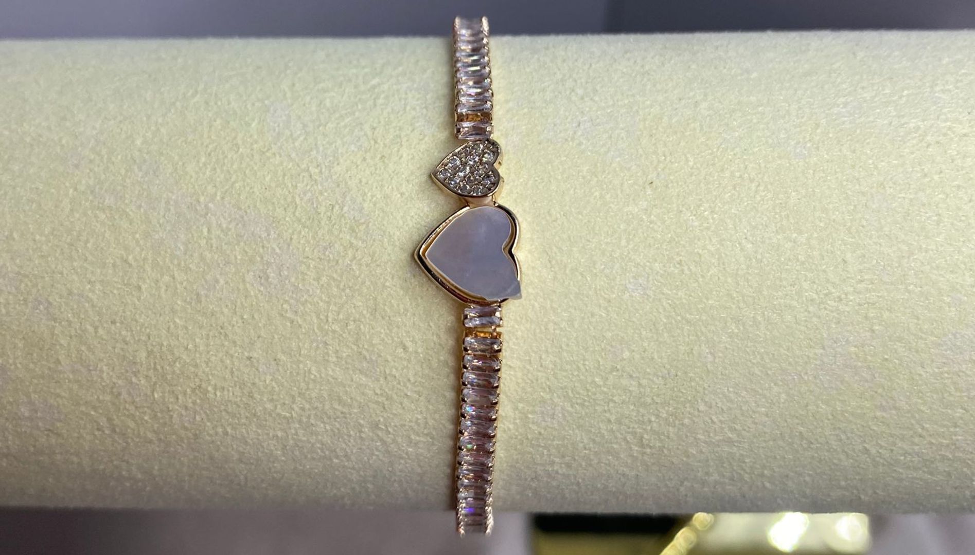 Pulsera corazón oro rosa, covergold 