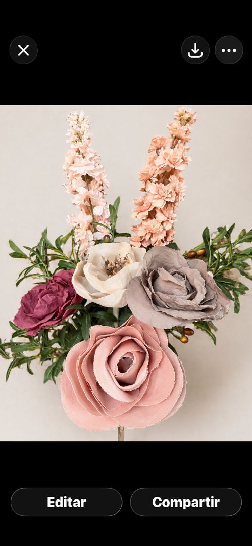 Rosa tela mediana 