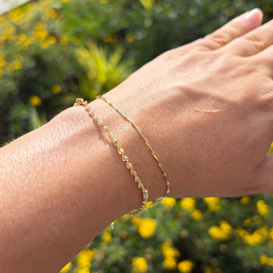 Pulsera doble delicada Dorada