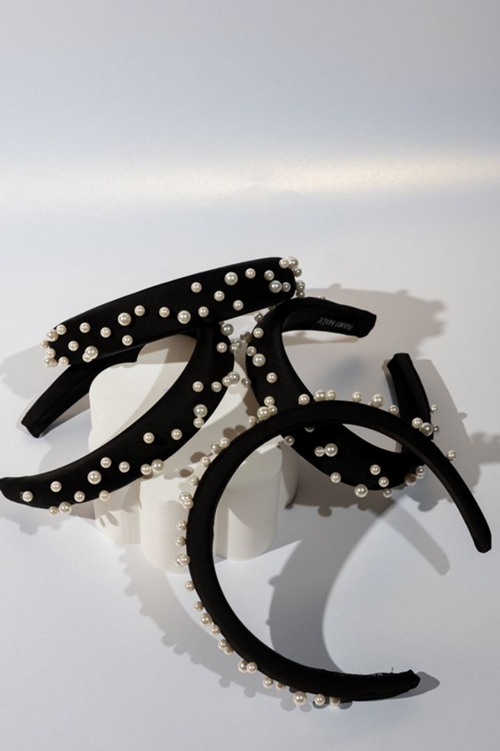 DIADEMA NEGRA PERLAS