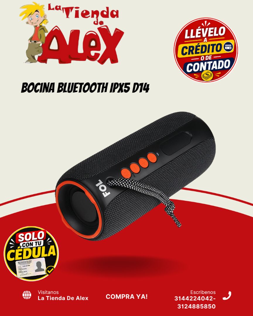 Bocina Bluetooth IPX5 D14