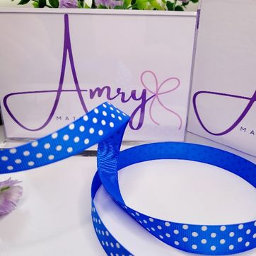 Imagen del producto Estam. 1.5cm Faya Estampada Azul Rey