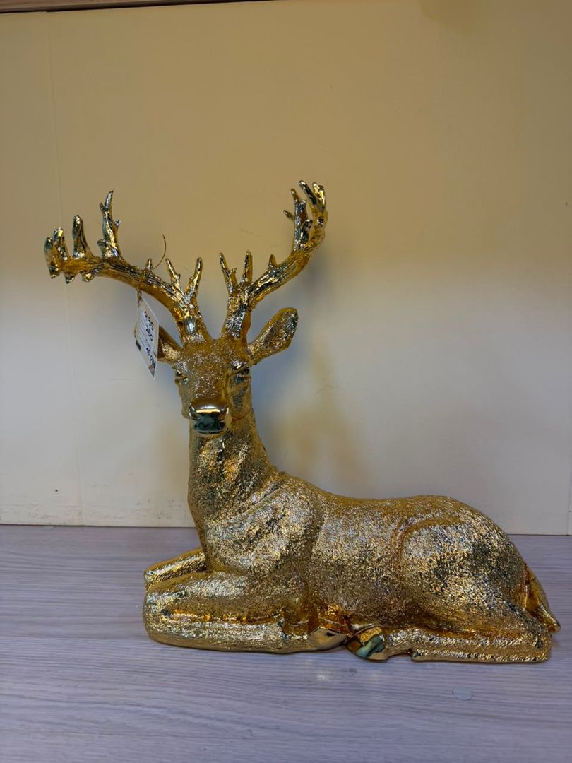 VENADO MACHO EN POLIRECINA CROMADO