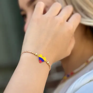Imagen del producto Pulsera corazón tejido 