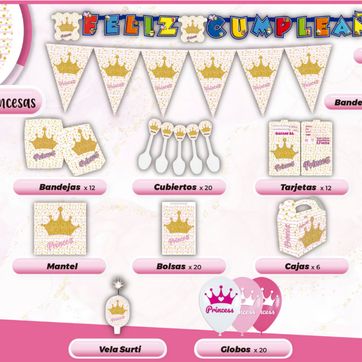 Imagen del producto DECORACIÓN CORONA PRINCESAS 