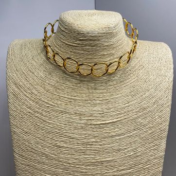 Imagen del producto Gargantilla de bronce con bañito de oro 