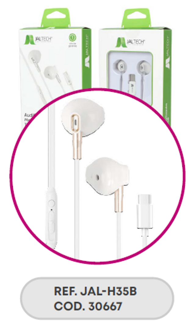 AUDÍFONOS METALIZADO TIPO C JAL-H35B