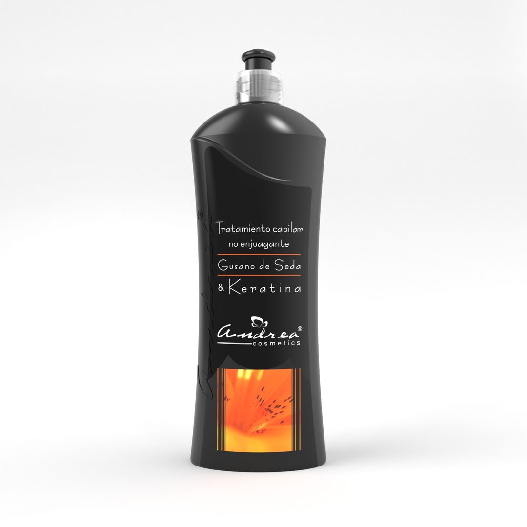 TRATAMIENTO NO ENJUAGABLE GUSANO DE SEDA Y KERATINA ANDREA COSMETICS 300ML