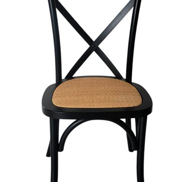 SILLAS CROSS BACK NEGRAS - imagen 1