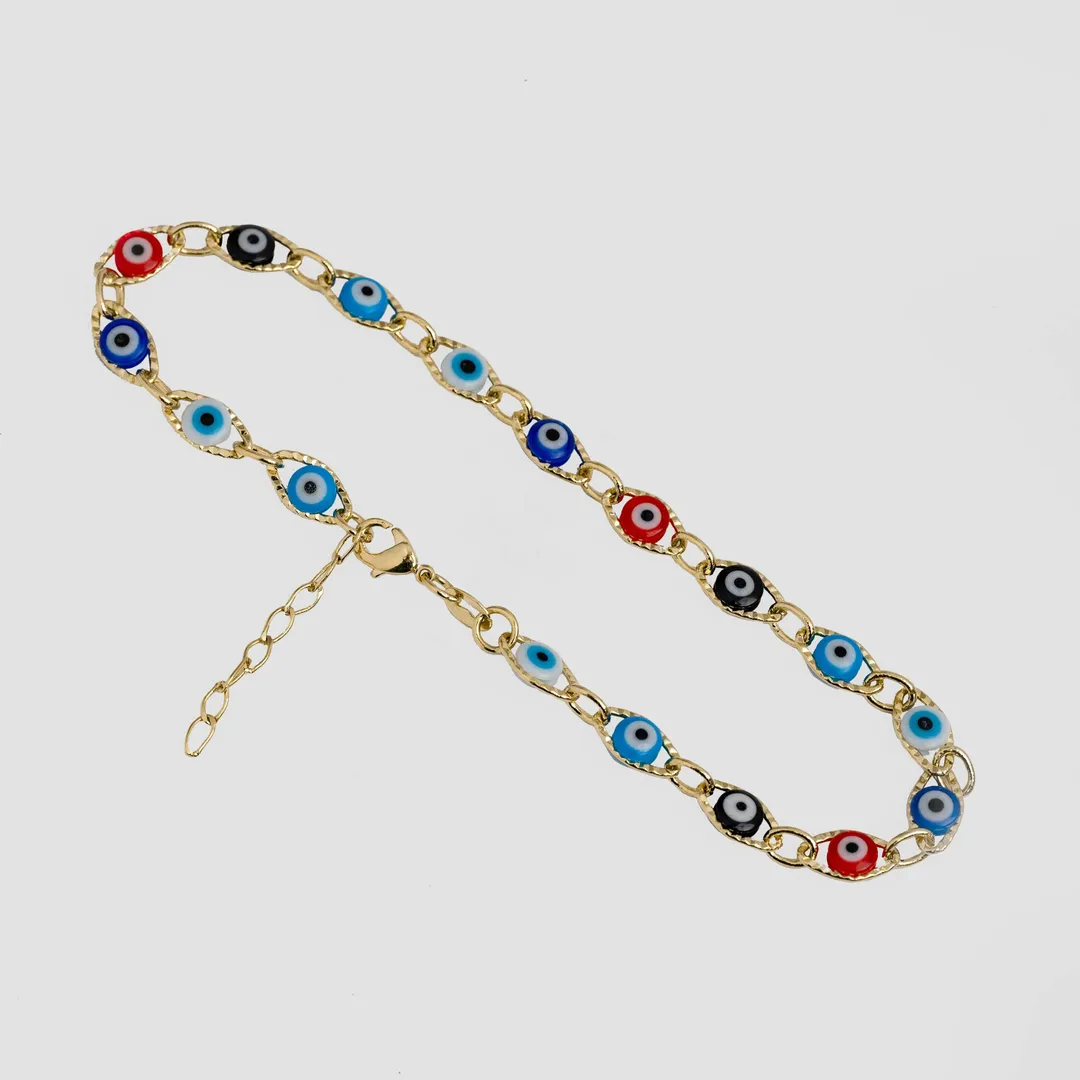 Tobillera Ojo Turco Multicolor 23 Cms + 2 Cms Extensor