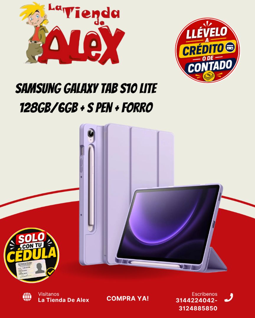 Samsung Galaxy Tab S10 Lite 128GB/6GB + S Pen + Forro