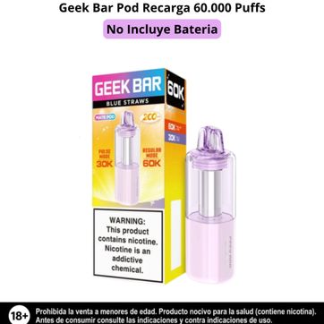 Imagen del producto Geek Bar Pod Blue Straws 60.000 Puffs
