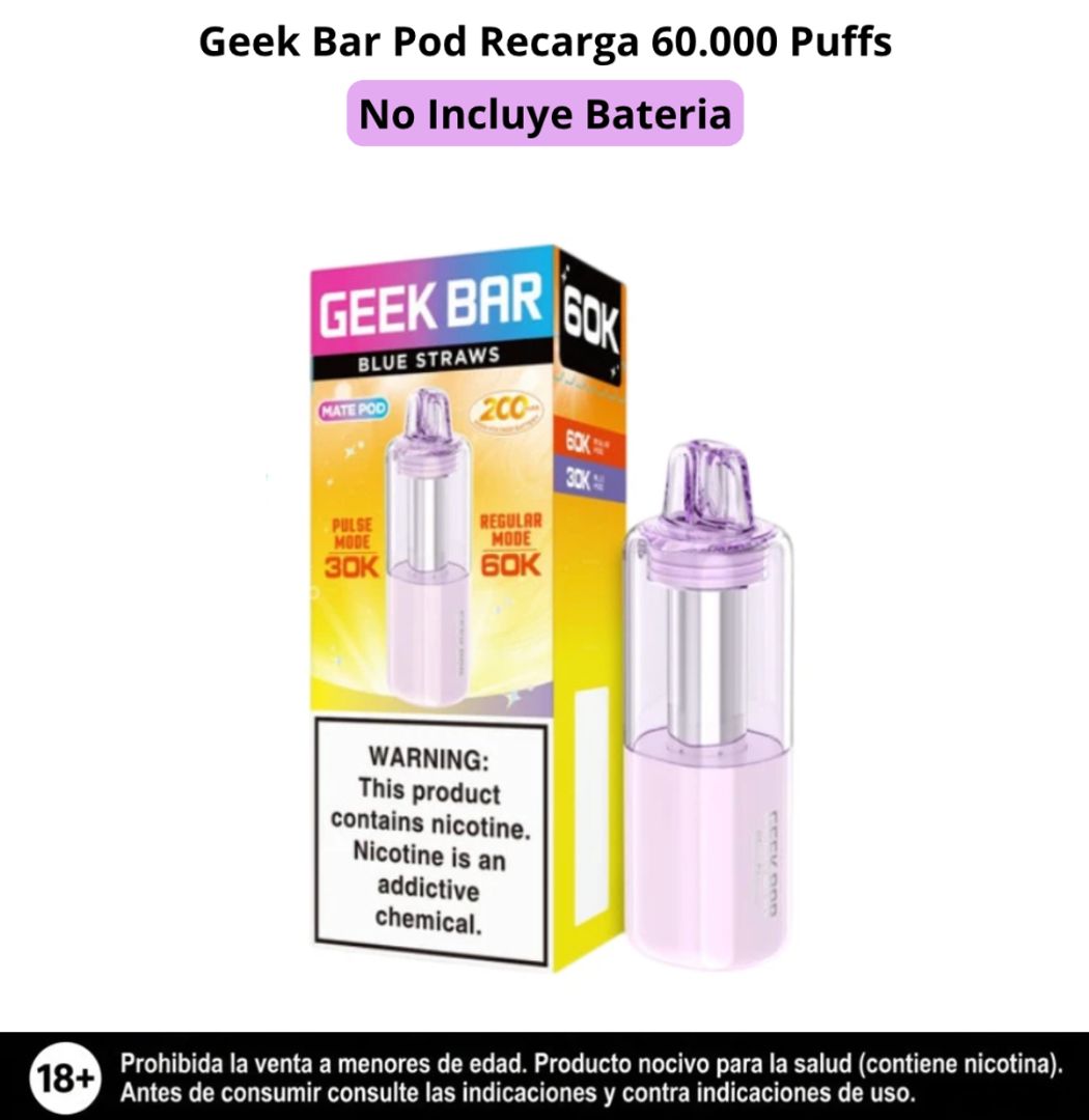 Geek Bar Pod Blue Straws 60.000 Puffs