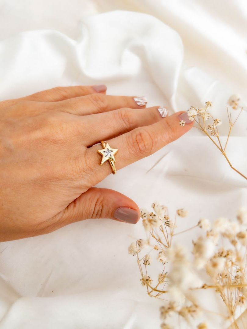Anillo estrella circon 