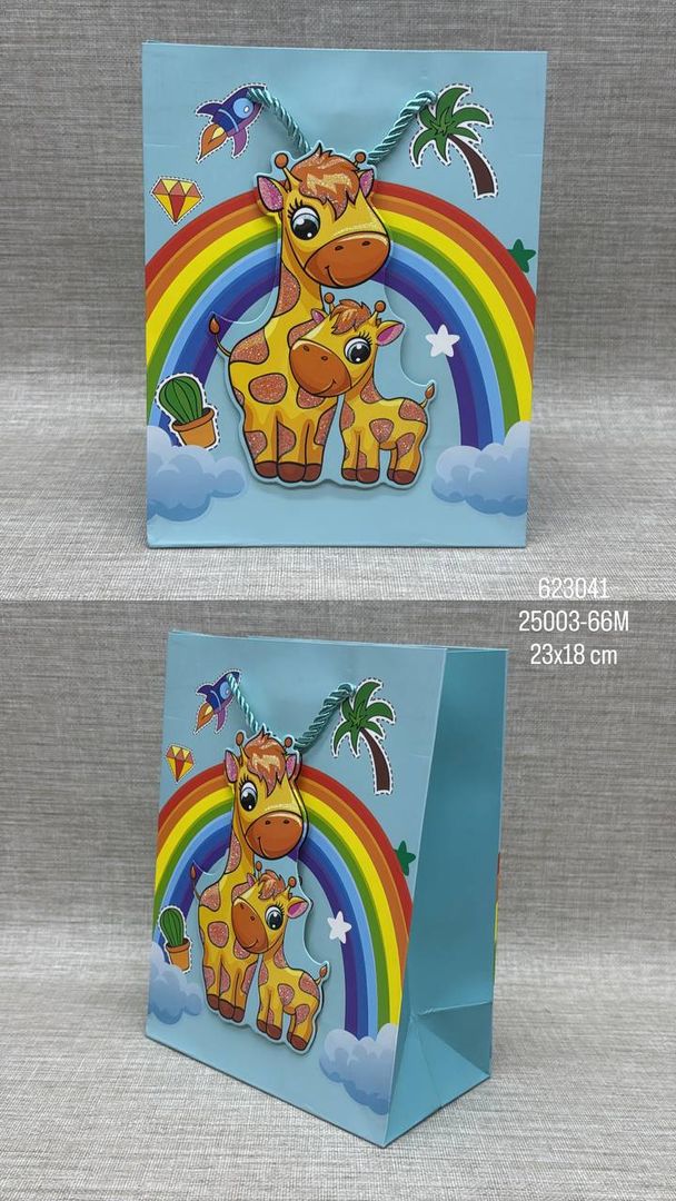 BOLSA DE REGALO SURTIDA ANIMALES 23X18 CM
