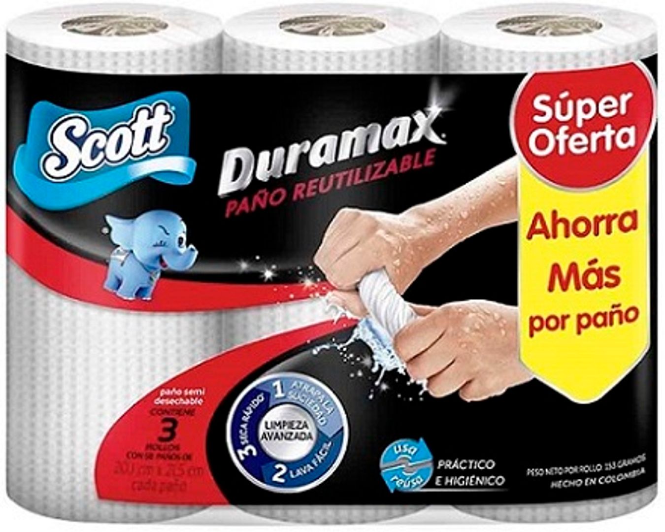 TOALLA SCOTT DURAMAX*3 ROLLOS *52H