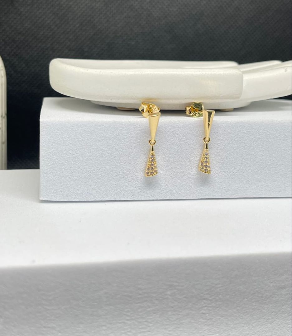 Aretes lagrima circonias cristal