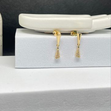 Aretes lagrima circonias cristal - imagen 1