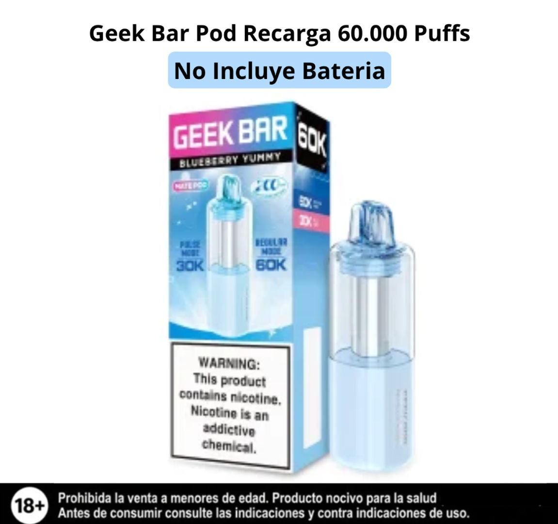 Geek Bar Pod Blueberry Yummy 60.000 Puffs
