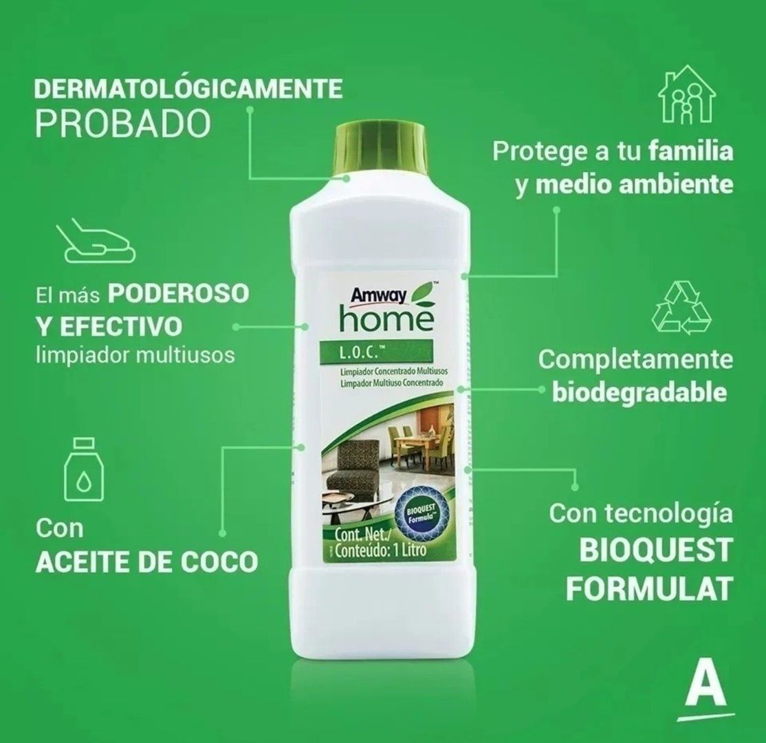 LIMPIADOR CONCENTRADO MULTIUSOS L.O.C AMWAY X 1000 CC