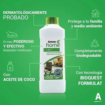 LIMPIADOR CONCENTRADO MULTIUSOS L.O.C AMWAY X 1000 CC - imagen 1