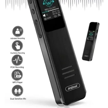 GRABADORA DE VOZ DIGITAL PORTATIL 8G ANDOWL - imagen 1