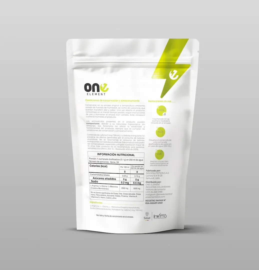 creatina one element 300 gramos