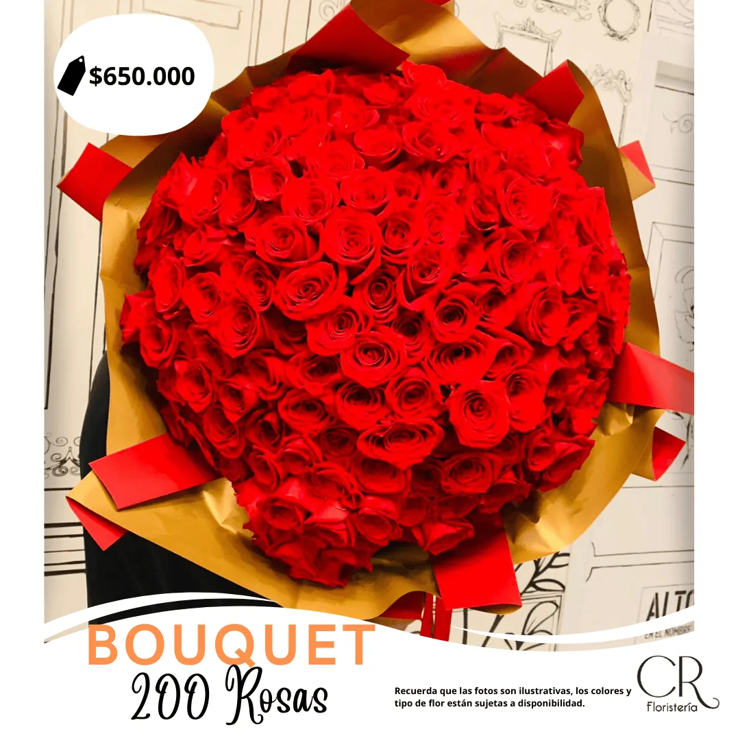 Bouquet de 200 Rosas