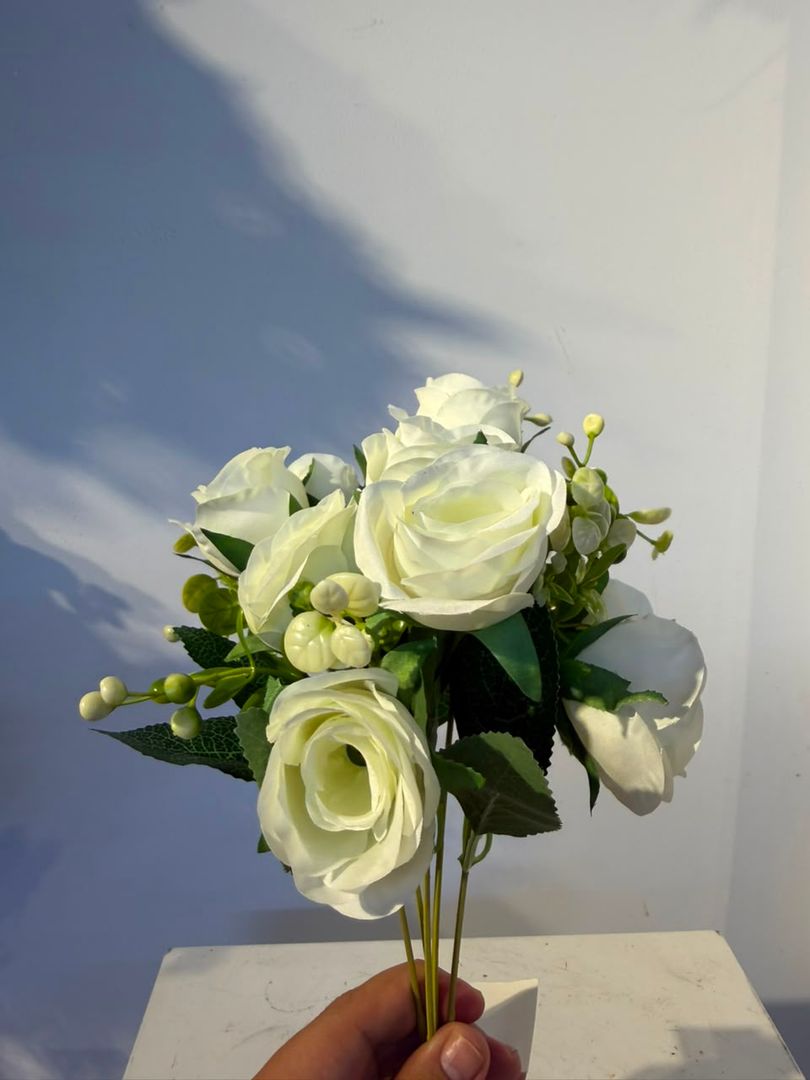 MINI ROSA X 5 BLANCA