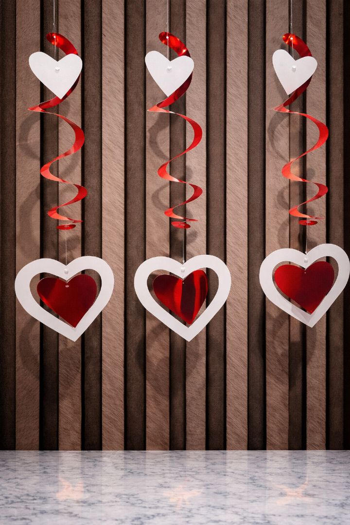 ESPIRAL CORAZÓN BLANCO/ROJO X3 