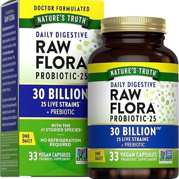 Probióticos de flora cruda con prebióticos 30 mil millones UFC 33 cáp - imagen 1