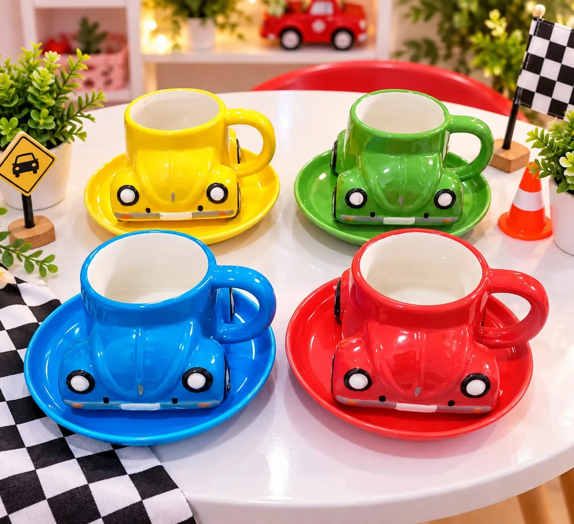 MUG CARRO+PLATO