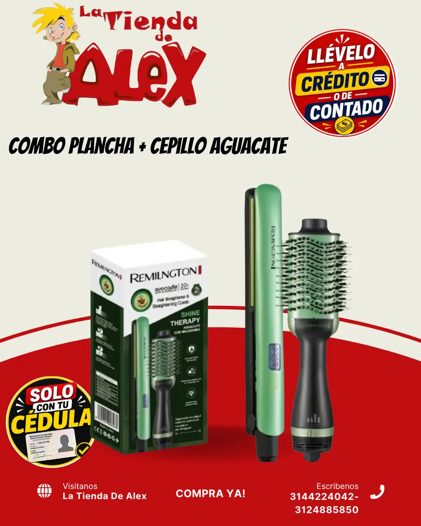 Combo Plancha + Cepillo Aguacate
